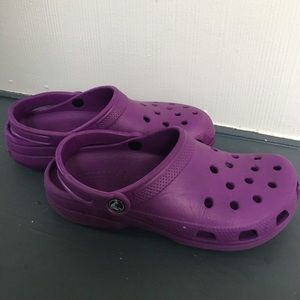 Purple Crocs